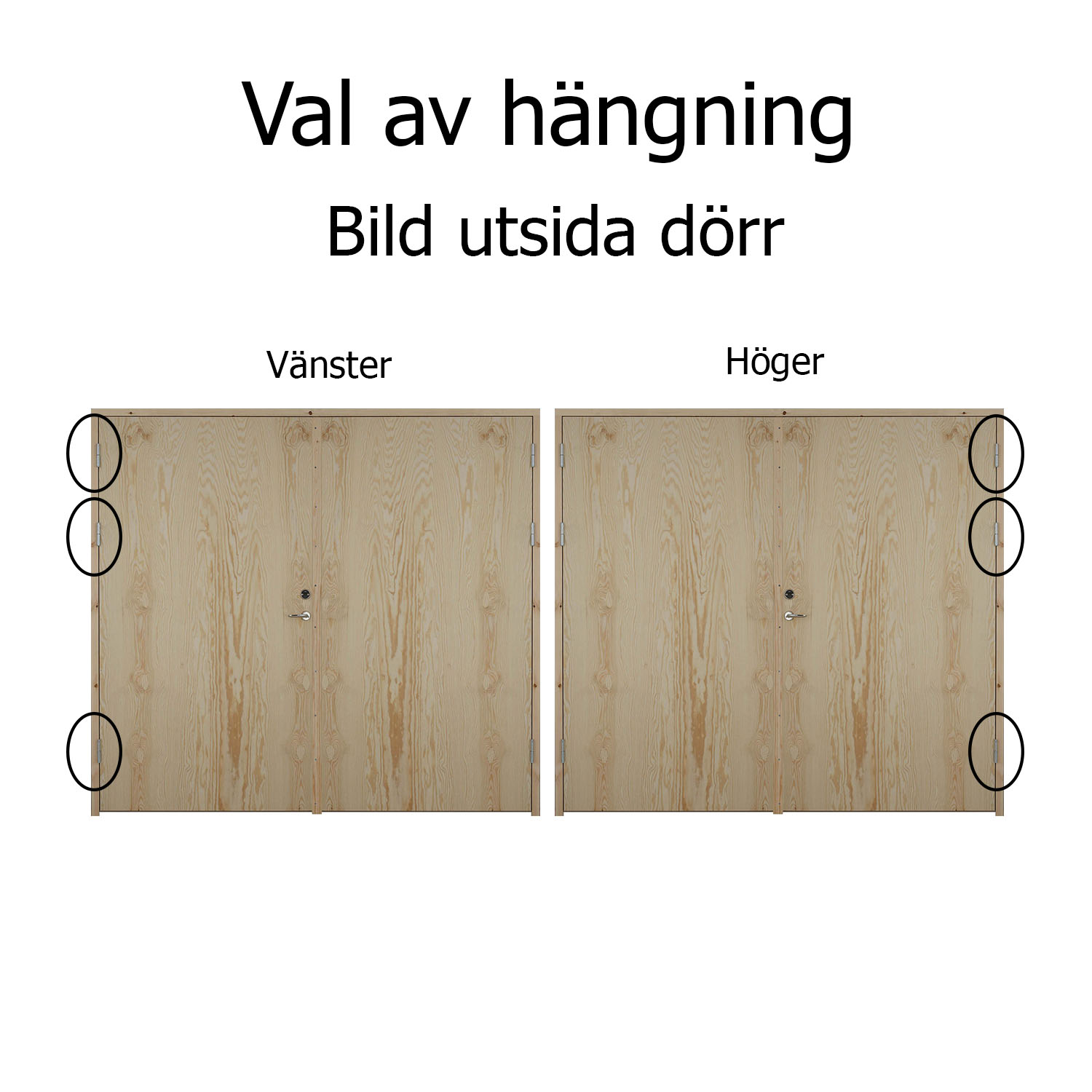 Tofløyet boddør glatt, kort leveringstid - 2