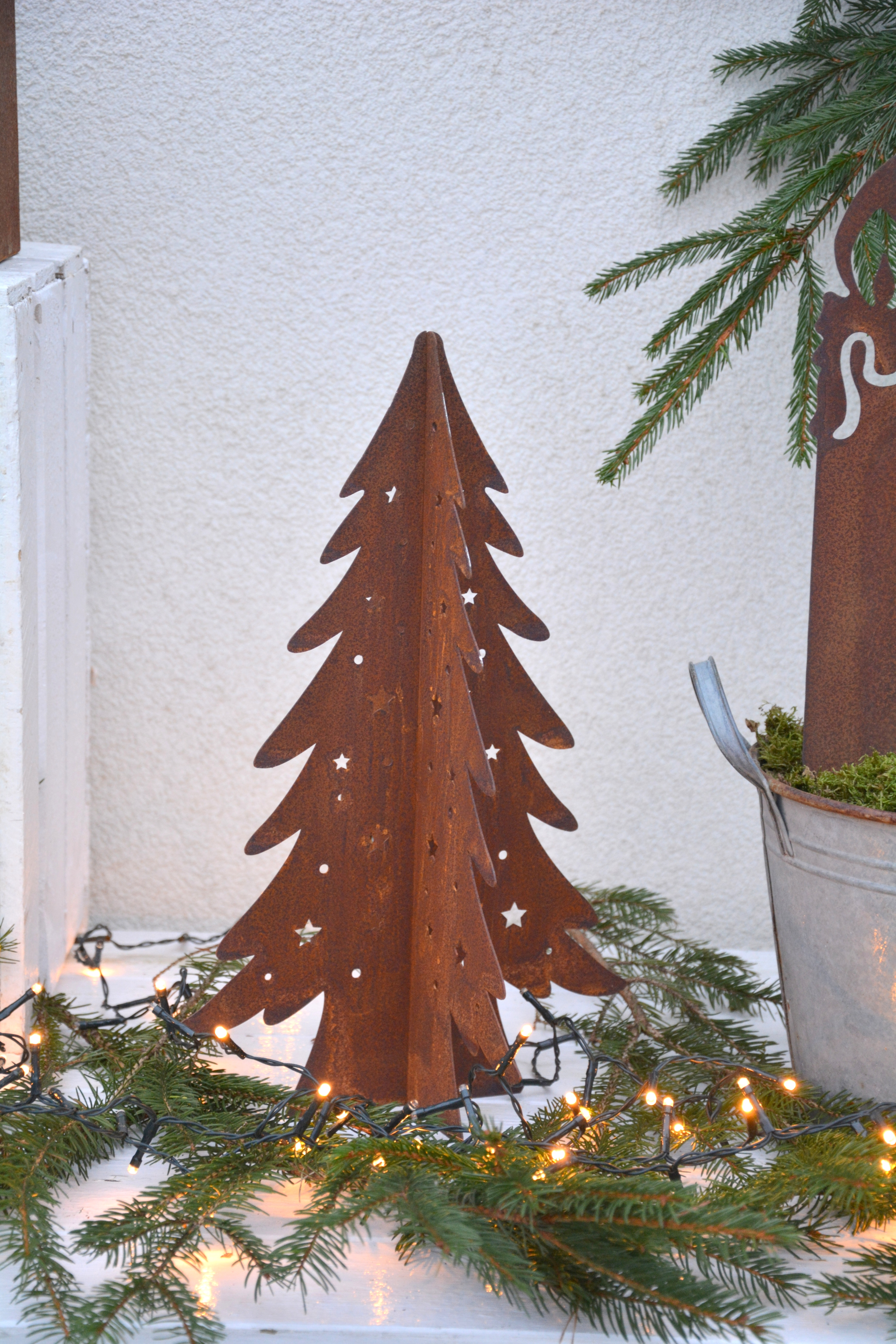 Rostigt gran 3D 40 cm hopfällbar - 4