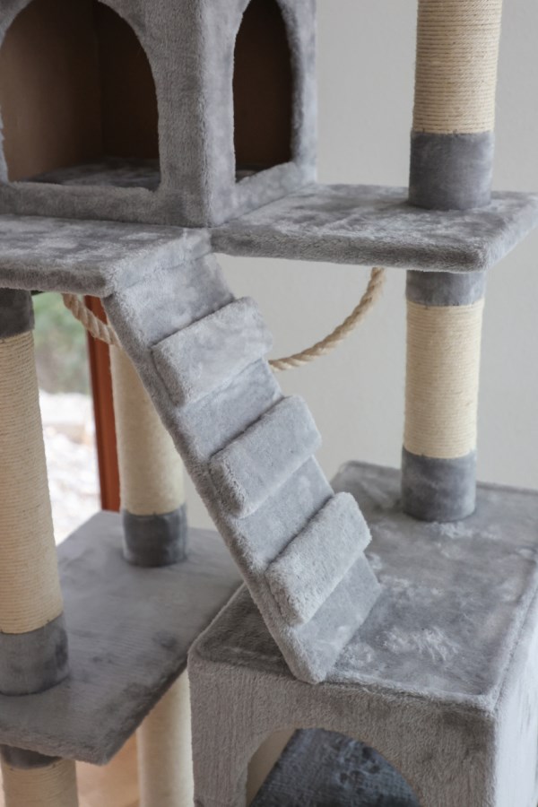 Kerbl Cat Tree Square - Light Grey - 8
