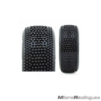 DEAL* PROCIRCUIT - Hot Dice V2 Medium, 1/8 Off Road, Preglued, Yellow Rim, 1pair