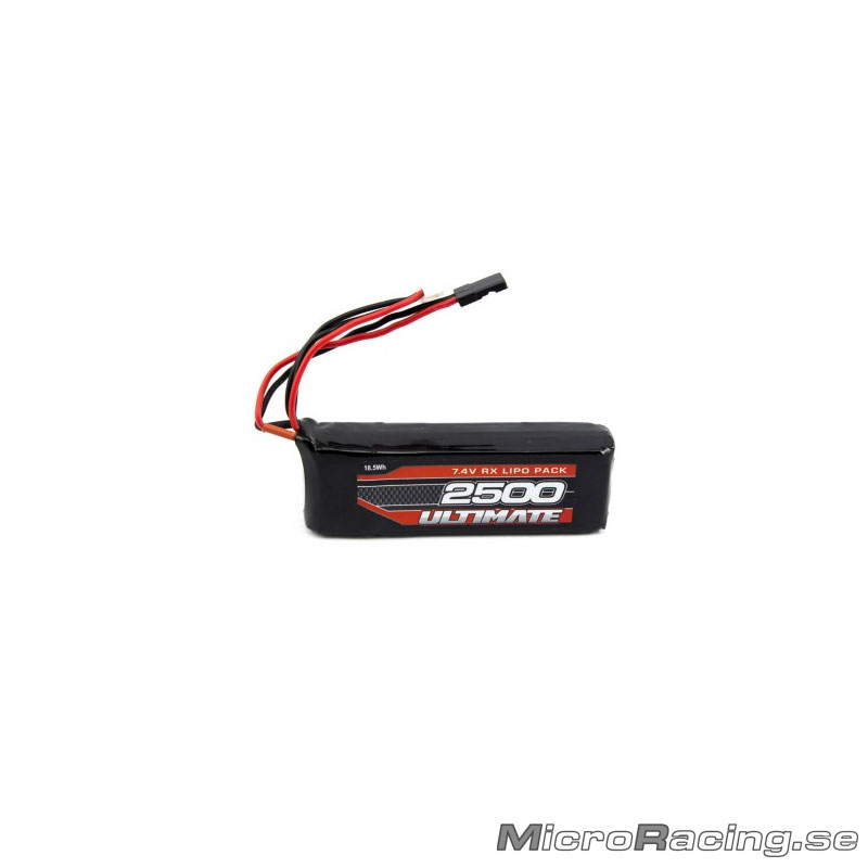 ULTIMATE - Battery LiPo, Flat Pack 7.4V/2500mAh, Connector JR style
