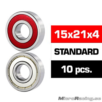 ULTIMATE - 15x21x4mm Lager, "HS" Hybridtätat, 10st