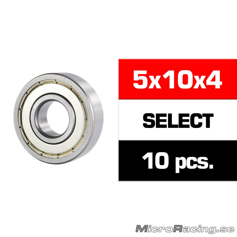 ULTIMATE - 5x10x4mm Kopplingslager, "HS", Metaltätat, 10st