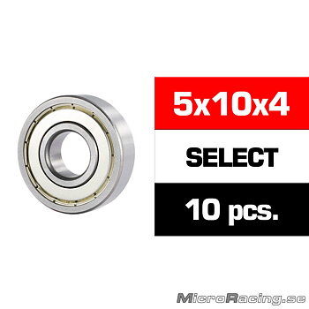 ULTIMATE - 5x10x4mm Kopplingslager, "HS", Metaltätat, 10st