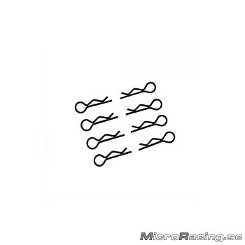 ULTIMATE - Body Clips, Black, 1/8 Off Road, 8pcs