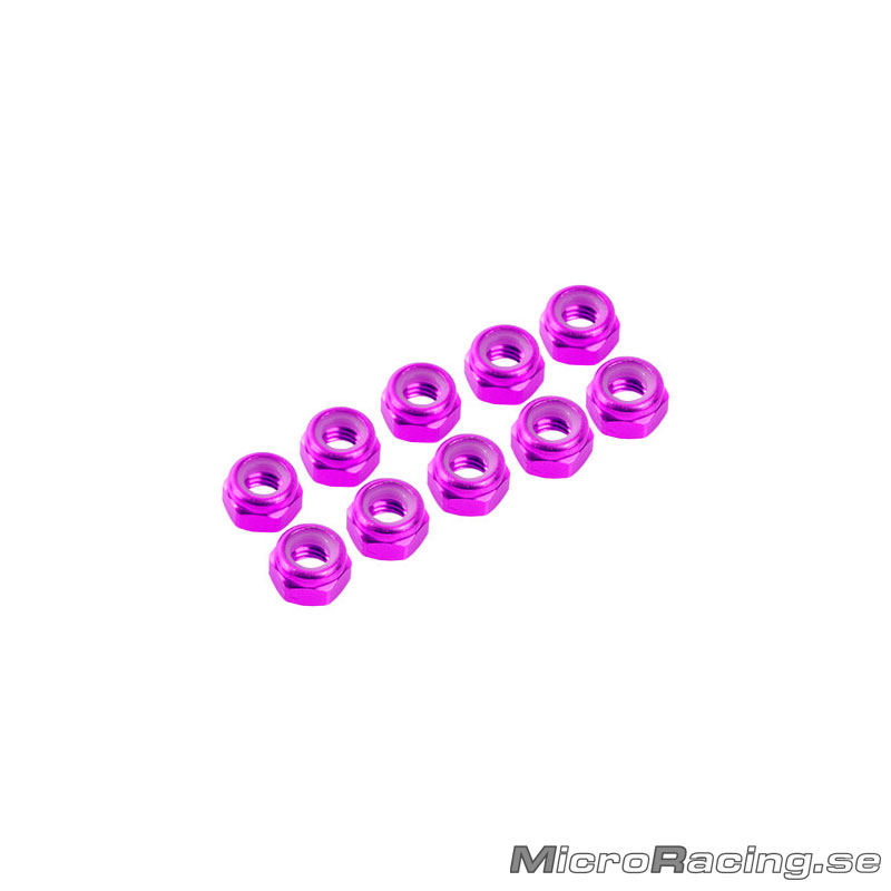 ULTIMATE - M4 Nut, Nylon, Pink, Aluminum, 10pcs
