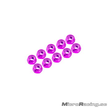 ULTIMATE - M4 Nut, Nylon, Pink, Aluminum, 10pcs