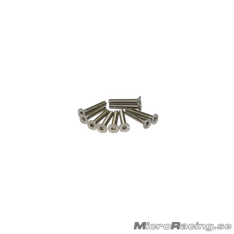 ULTIMAT - M3x14mm Flat Head Screws, Hex, 10pcs