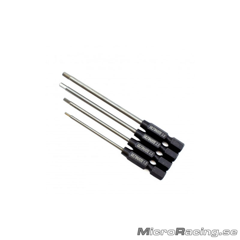 ULTIMATE - Tool Hex Tips Set, 1.5/2.0/2.5/3.0x80mm - 2