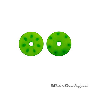 ULTIMATE - 16mm Dämpar Kolv Konisk, 7x1.3mm, Vinklad, Grön, 2st
