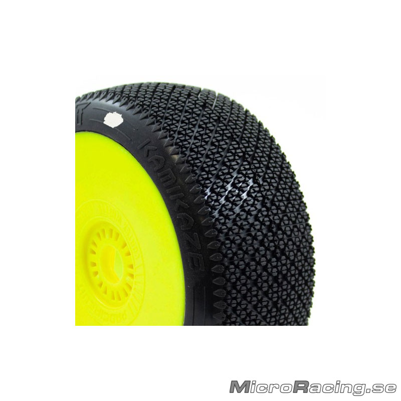 DEAL* PROCIRCUIT - Kamikaze V2 Super Soft, 1/8 Off Road, Limmade, Gul Fälg, 1par - 2