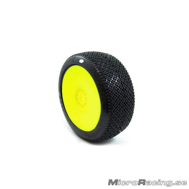 DEAL* PROCIRCUIT - Kamikaze V2 Super Soft, 1/8 Off Road, Limmade, Gul Fälg, 1par