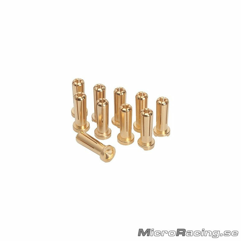LRP - 5mm Guld Kontakt, 18mm Längd, 10st