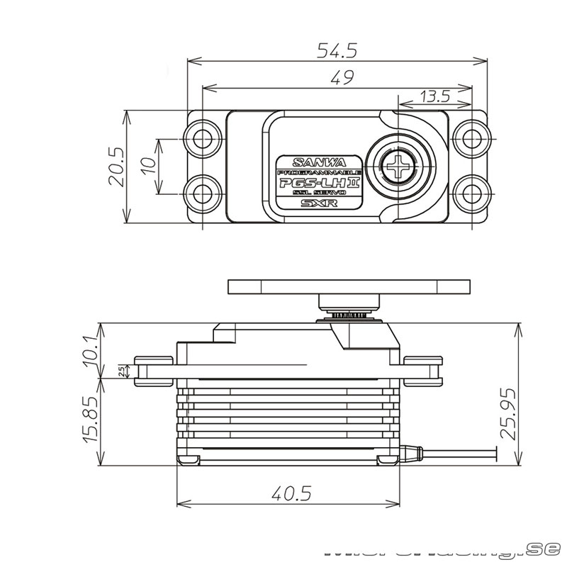 SANWA - Servo PGS-LH2, 0.09s/15.6kg/7.4V - 2