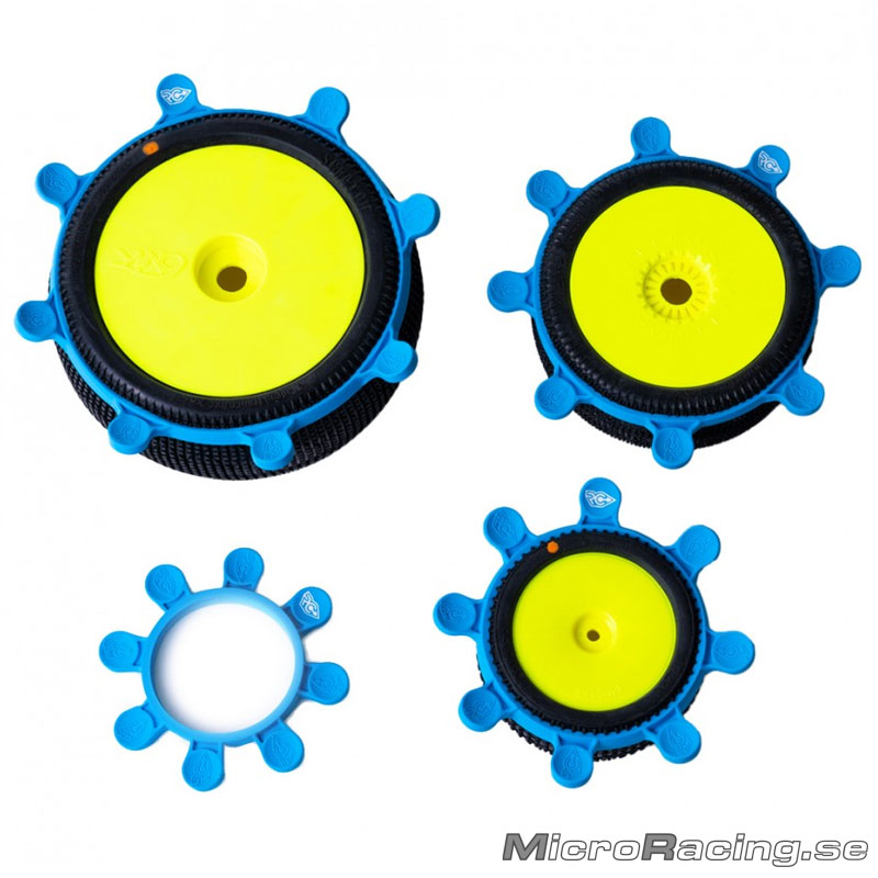 RC-PROJECT - Tyre Glue Bands, Cyan, 1/8 & Off Road, 4pcs