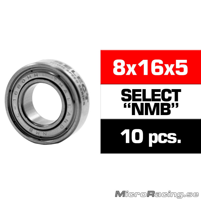 ULTIMATE - 8x16x5mm Bearing, "Nmb" Metal Sealed, 10pcs