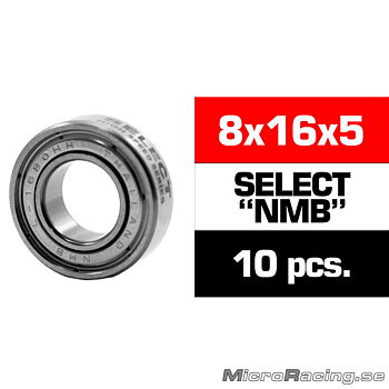 ULTIMATE - 8x16x5mm Bearing, "Nmb" Metal Sealed, 10pcs