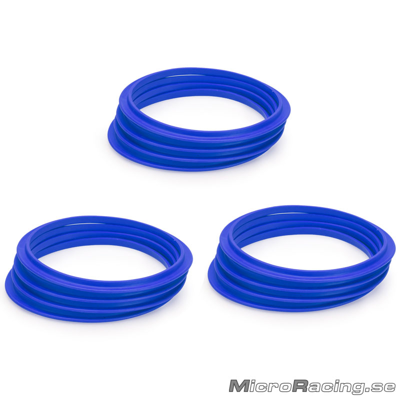 MATRIX - Side Hardening Rings, Medium, Blue, 1/8 Off Road, 12pcs