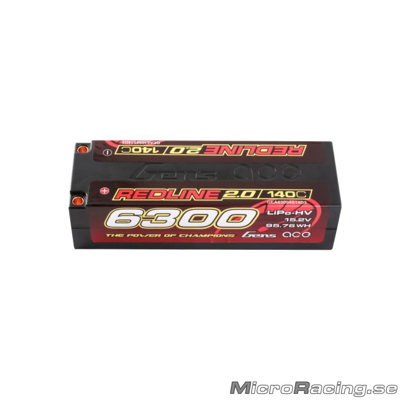 GENS ACE - Batteri LiPo, Redline 2.0, 4S 140C, 15.2V/6300mAh