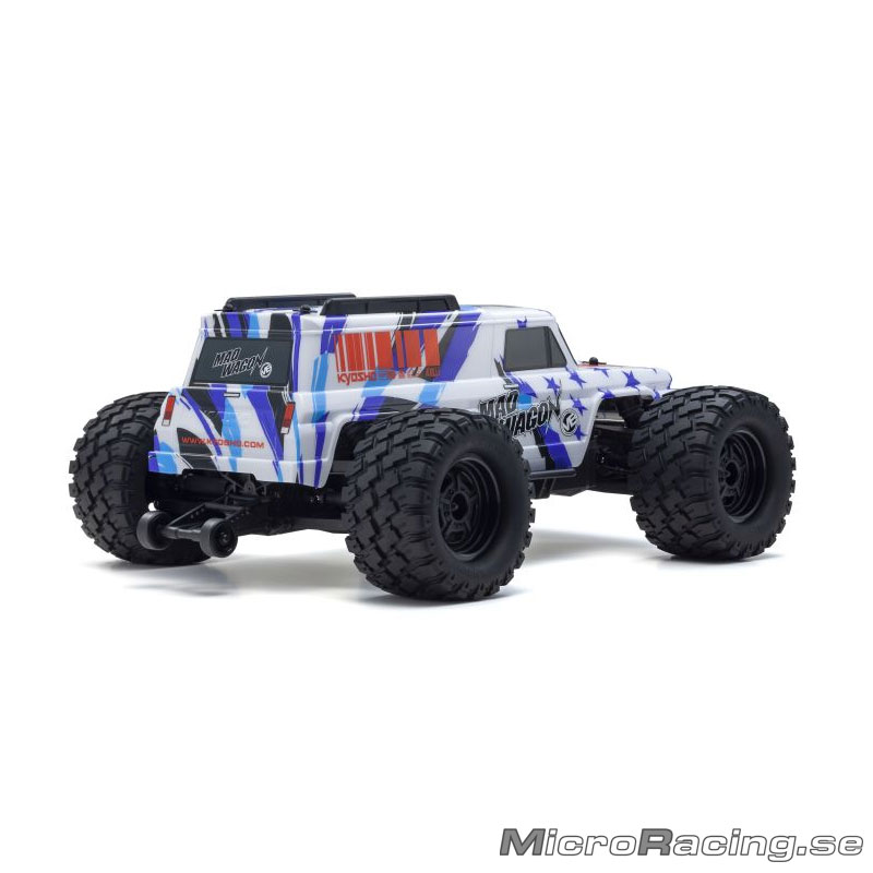  KYOSHO - Mad Wagon VE 3S 4WD 1/10 Truck, Vit/Blå - Ready To Run - 3
