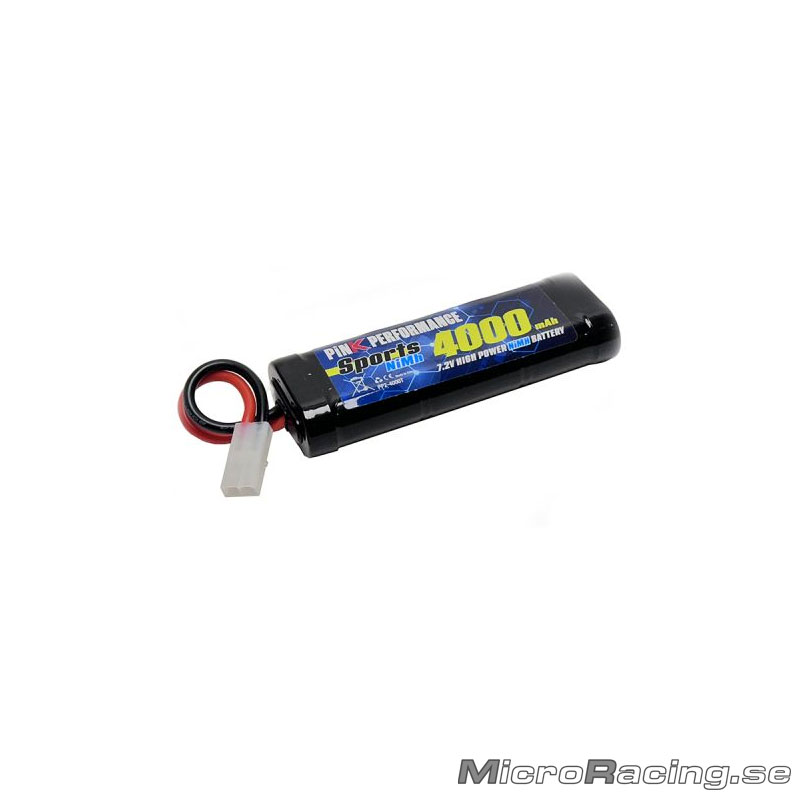 PINK PERFORMANCE - Batteri NiMh, Pink Sports, 7.2V, 4000mAh, Tamiya