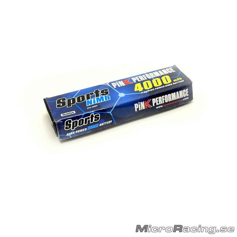 PINK PERFORMANCE - Batteri NiMh, Pink Sports, 7.2V, 4000mAh, Tamiya - 2