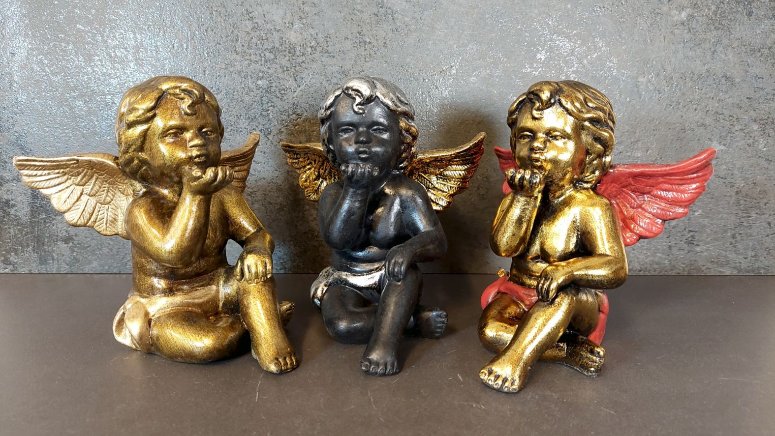 Sittande Ängel Staty - 15cm - 3