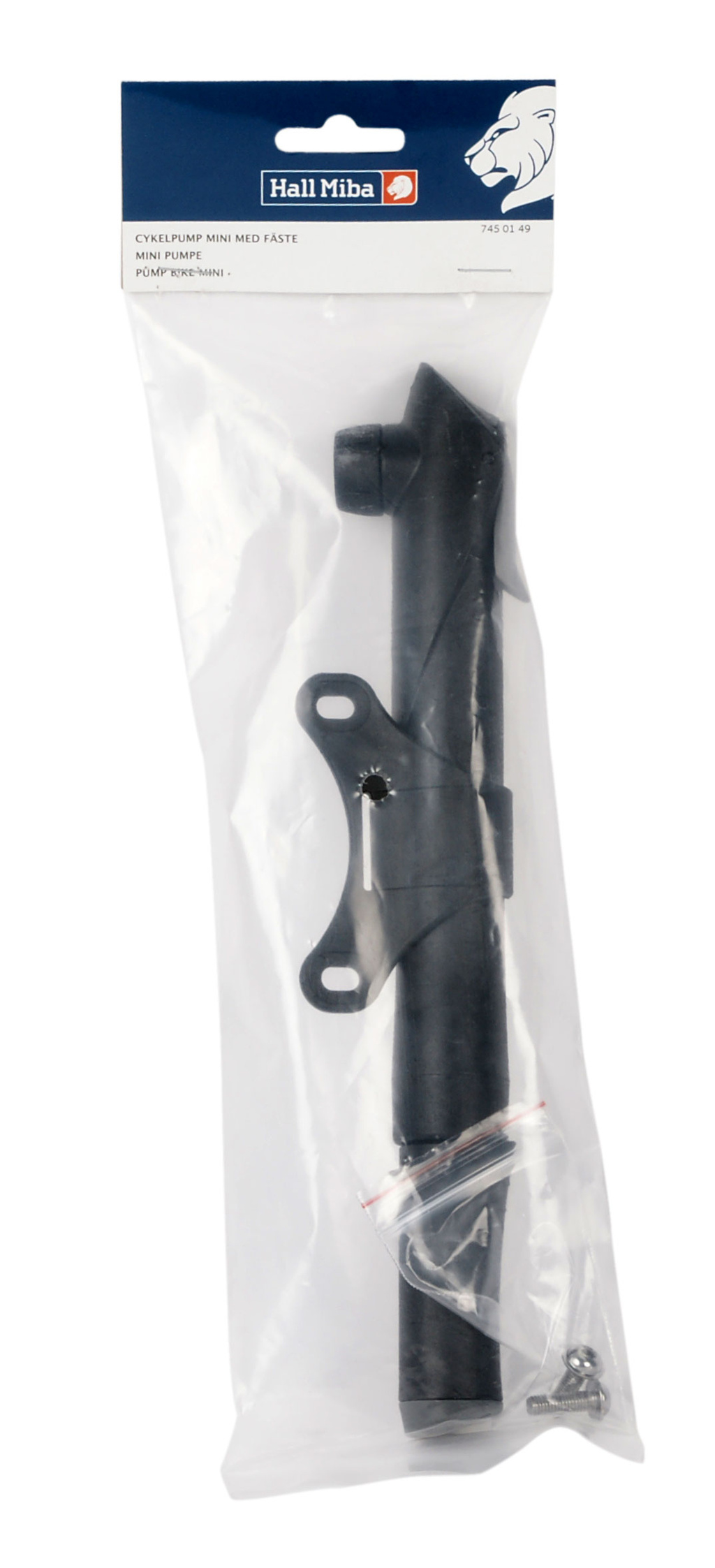 Cykelpump mini 25 cm inkl fäste