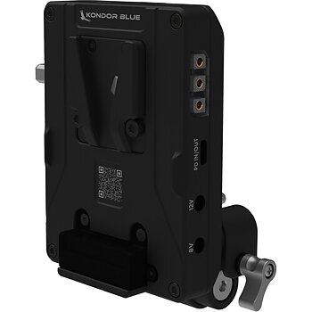 Kondor Blue V-mount Pro Battery Plate with Swiveling Rod Block