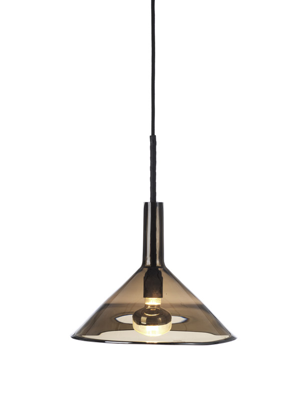 Funnel taklampe gråbrun