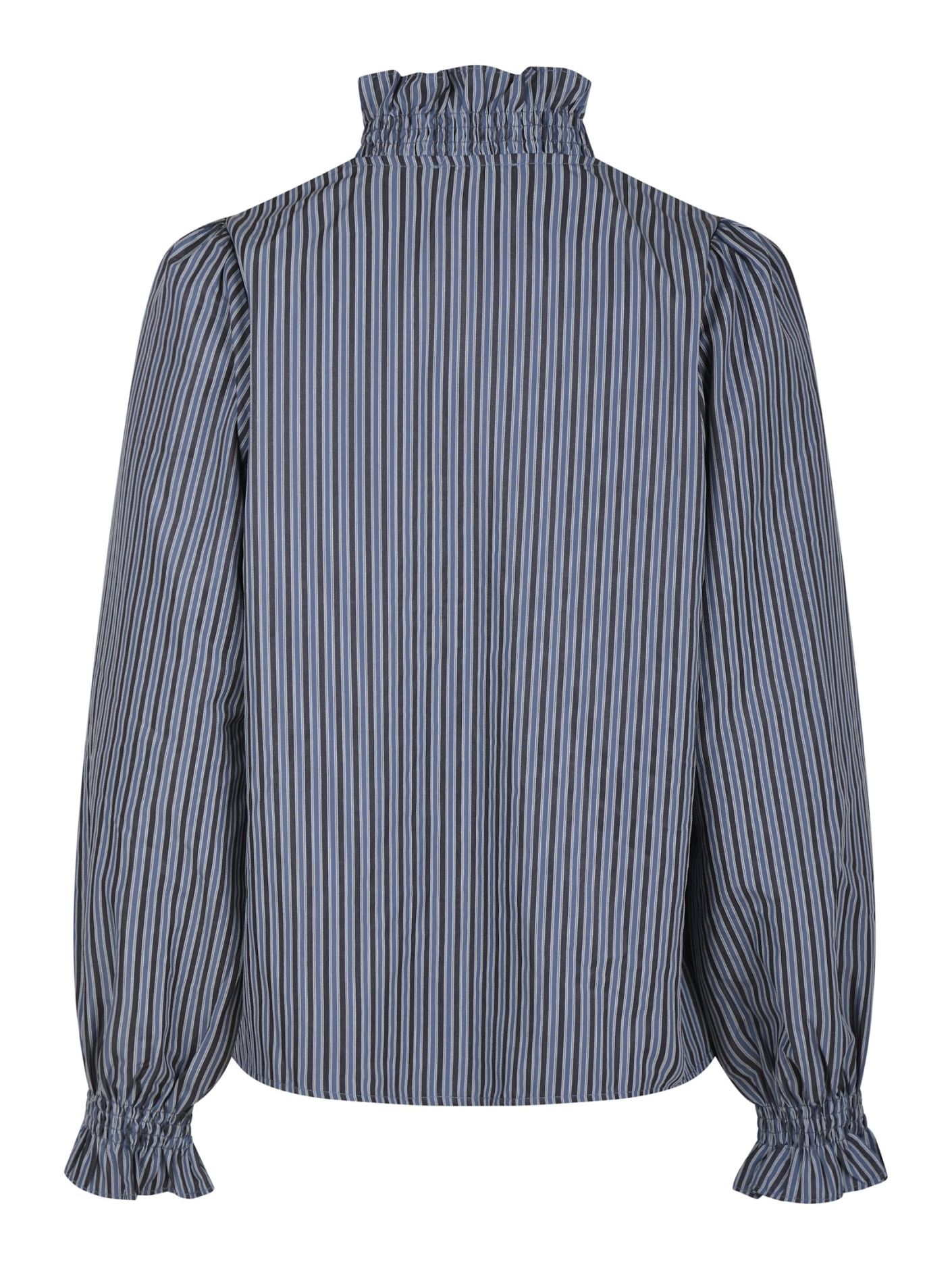 Neo Noir - Brielle Twill Stripe Shirt  Dusty Blue - 6