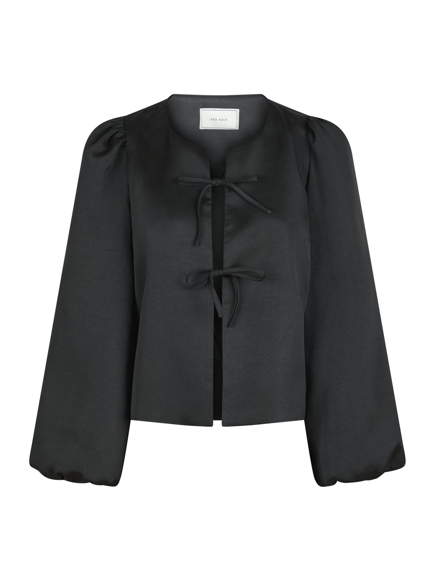 Neo Noir  - Daliska Dull Satin Blouse Black - 4