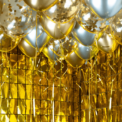 Ballongtak Glamour Guld/Silver