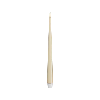 LED Antikljus Cream 28 cm 2 pack