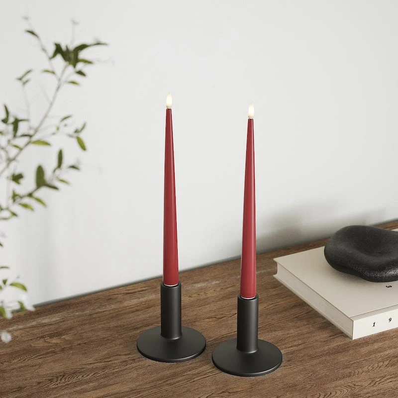 LED Antikljus Bordeaux 28 cm 2-p - 2