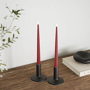 LED Antikljus Bordeaux 28 cm 2-p