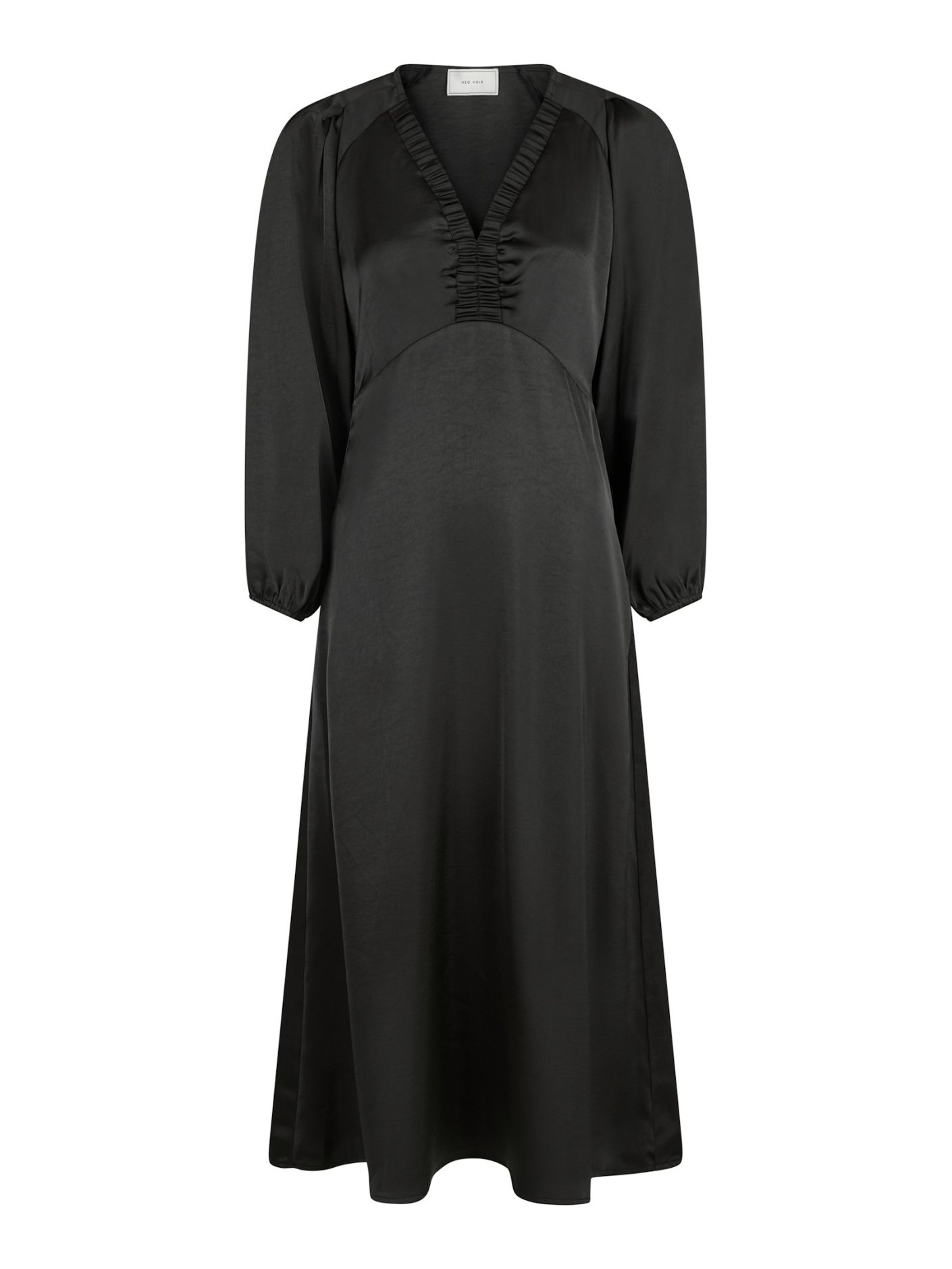 Neo Noir - Isobel Heavy Sateen Dress Black - 4