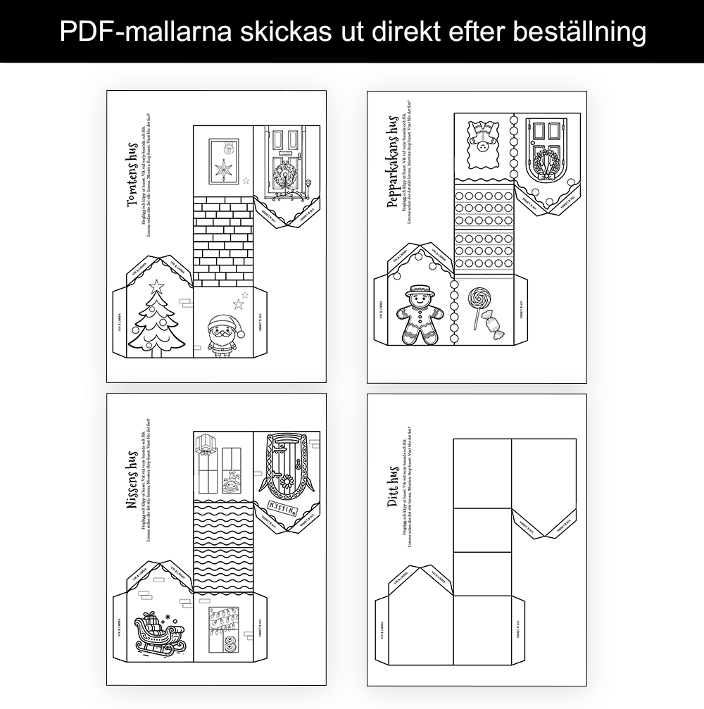 Julpyssel att skriva ut till julen - mallar
