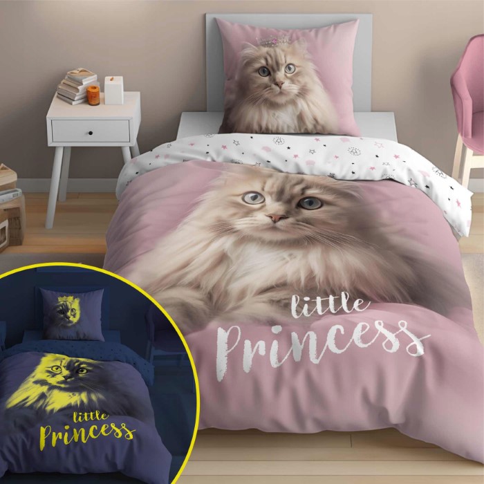Katt Bäddset GLOW IN THE DARK Little Princess