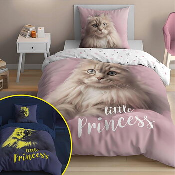 Katt Bäddset GLOW IN THE DARK Little Princess