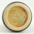 Carl-Harry Stålhane (1960s) Brown Studio Vase with Relief Decor 16 cm