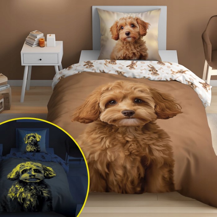 Hund Bäddset GLOW IN THE DARK