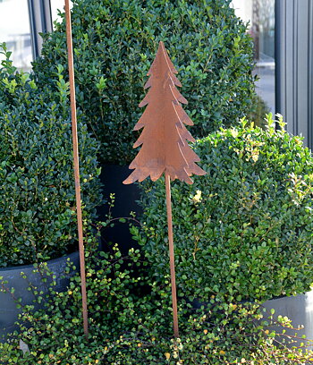 Rostigt gran 3D på pinne 121 cm / 25 cm hopfällbar