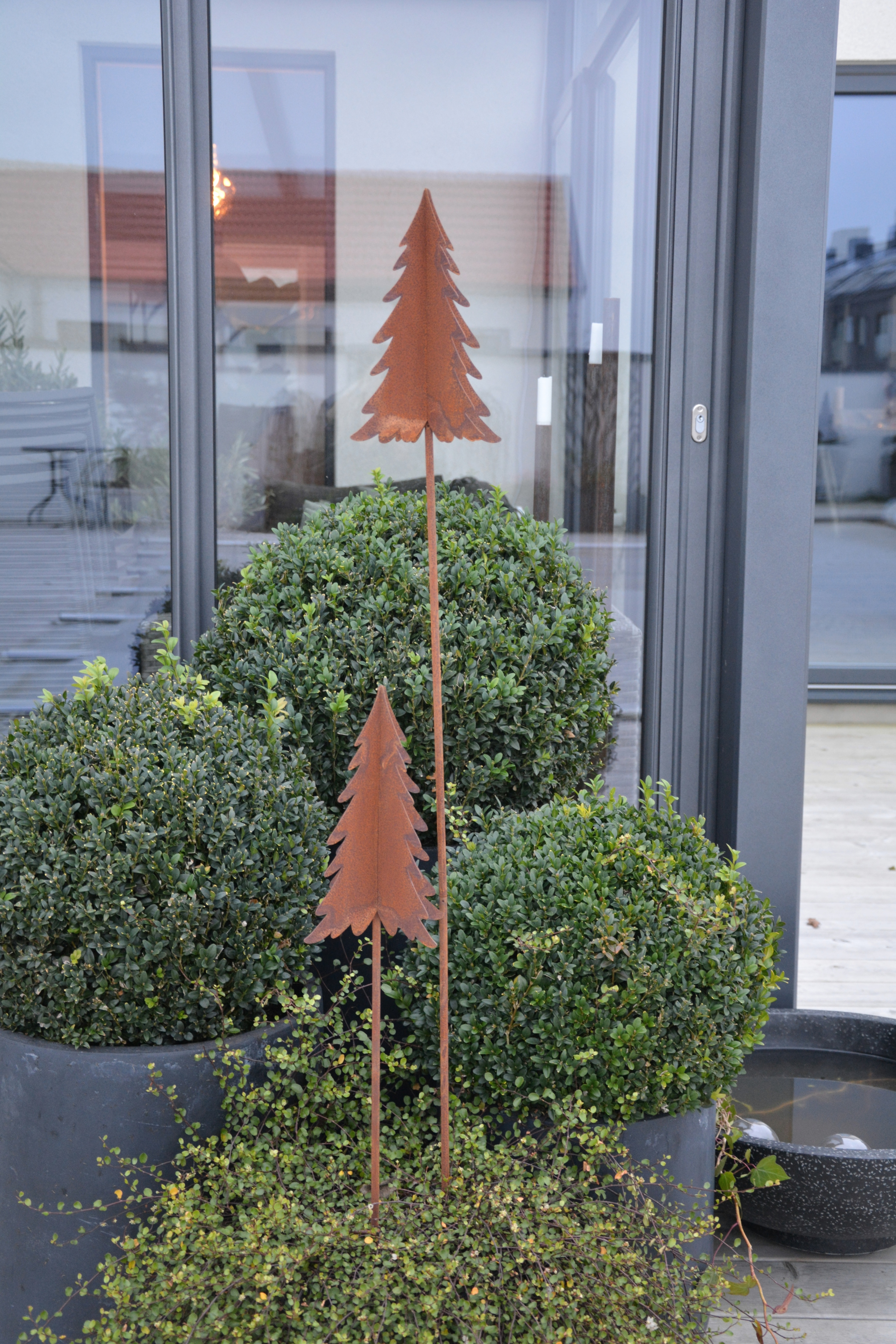 Rostigt gran 3D på pinne 121 cm / 25 cm hopfällbar - 4