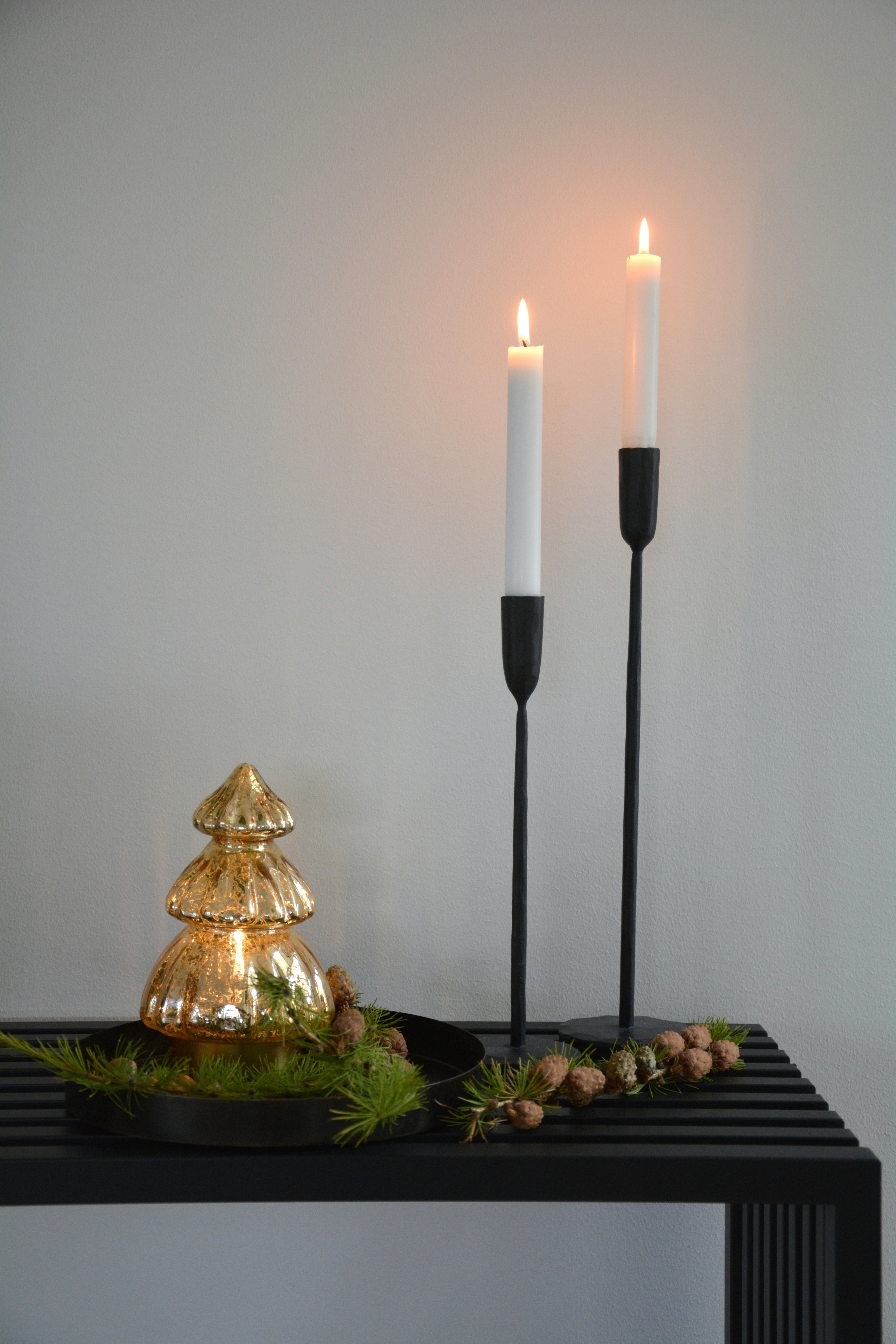 Gran i glas guld 20 cm. granlampa med timer och LED - 5