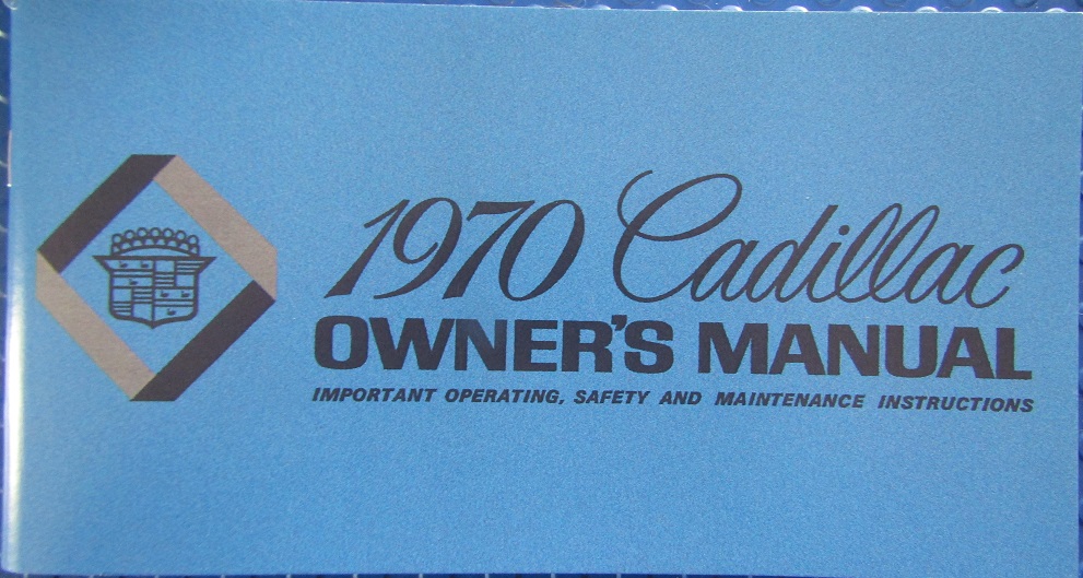 1970 Cadillac Owner's Manual