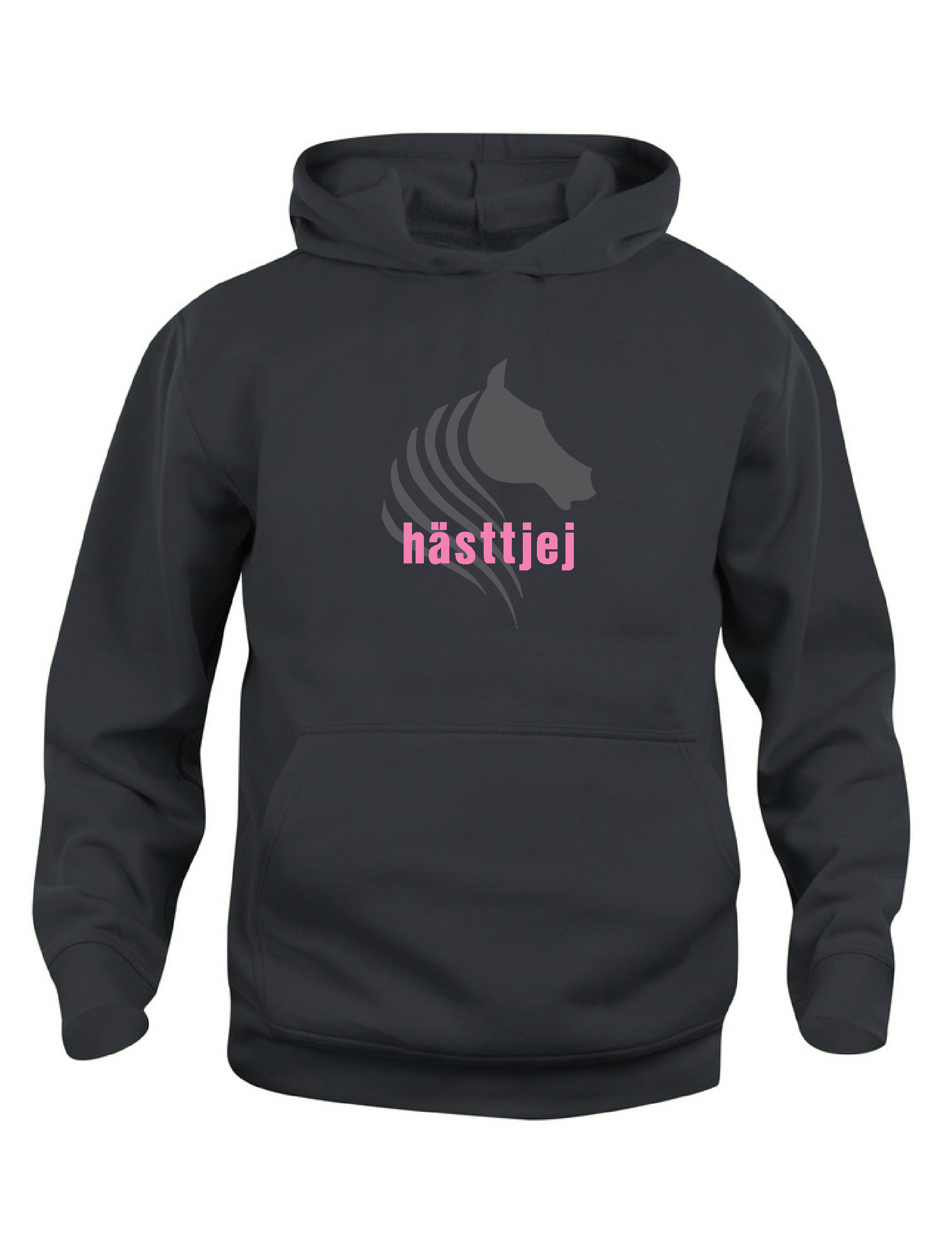 Huvtröja Barn "HÄSTTJEJ"- Svart