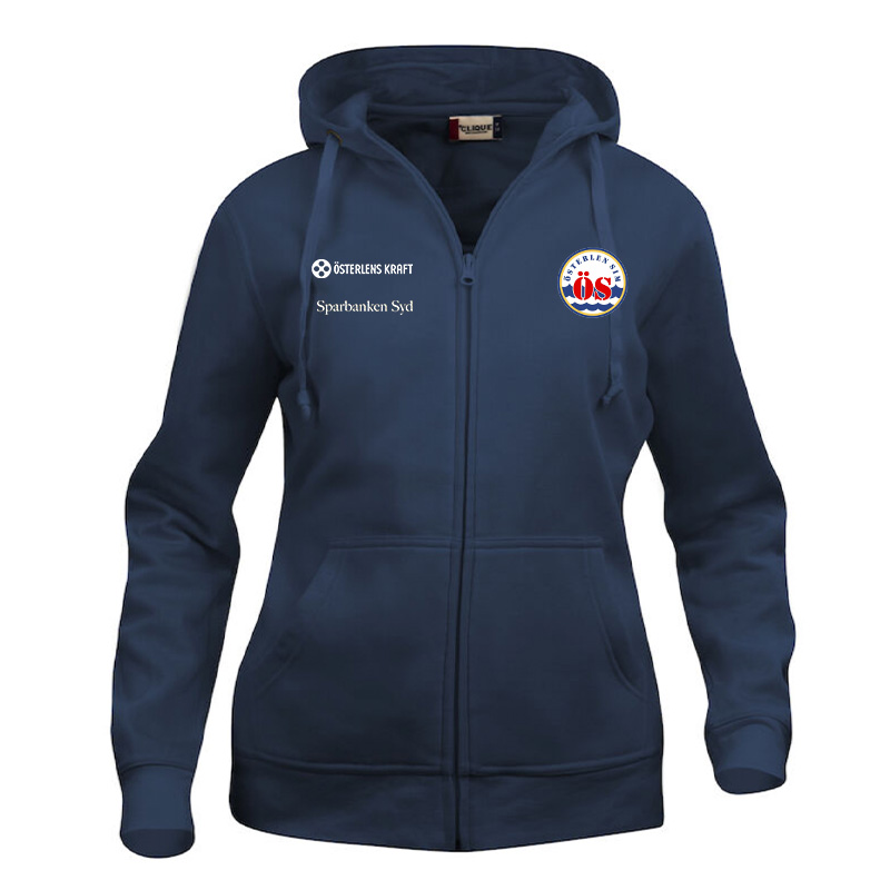 Hoodie med blixtlås Dam