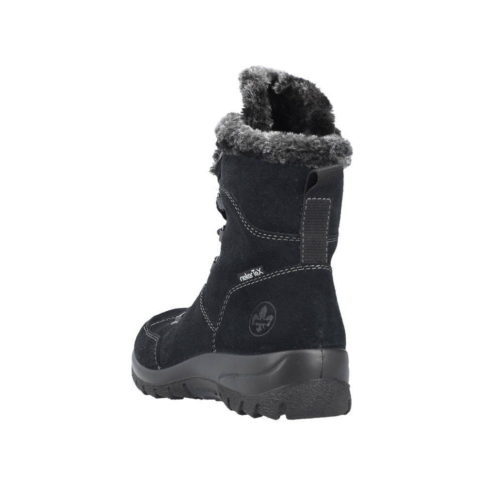 Rieker Damboots skinn Varmfodrad Svart - 3