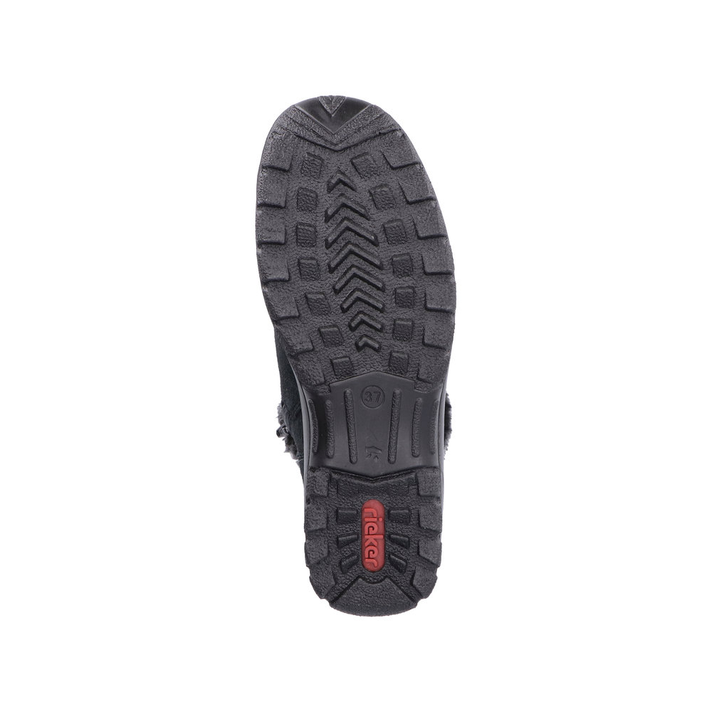 Rieker Damboots skinn Varmfodrad Svart - 7
